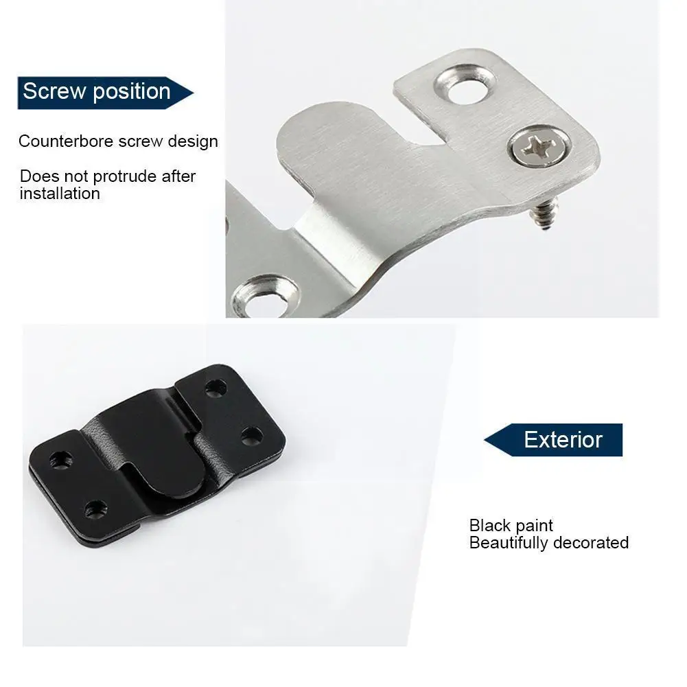 

10 шт. стальной кронштейн для утапливания фиксированный соединитель настенная мебель фото Блокировка Встраиваемая вешалка Q7v7