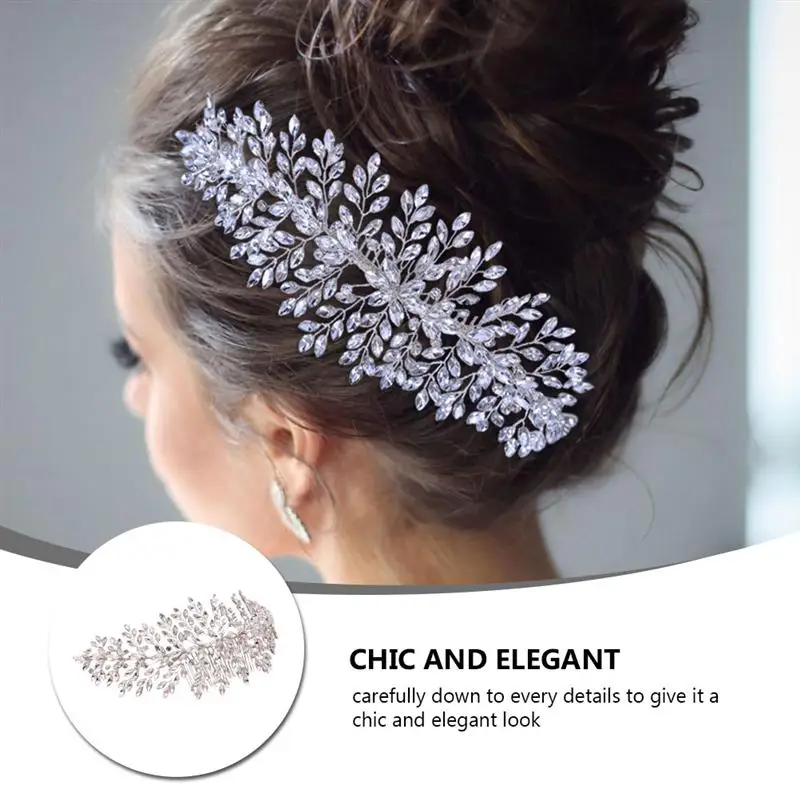 

1Pc Hair Comb Wedding Banquet Proms Hair Accessory Costume Prop Rhinestone Headdress