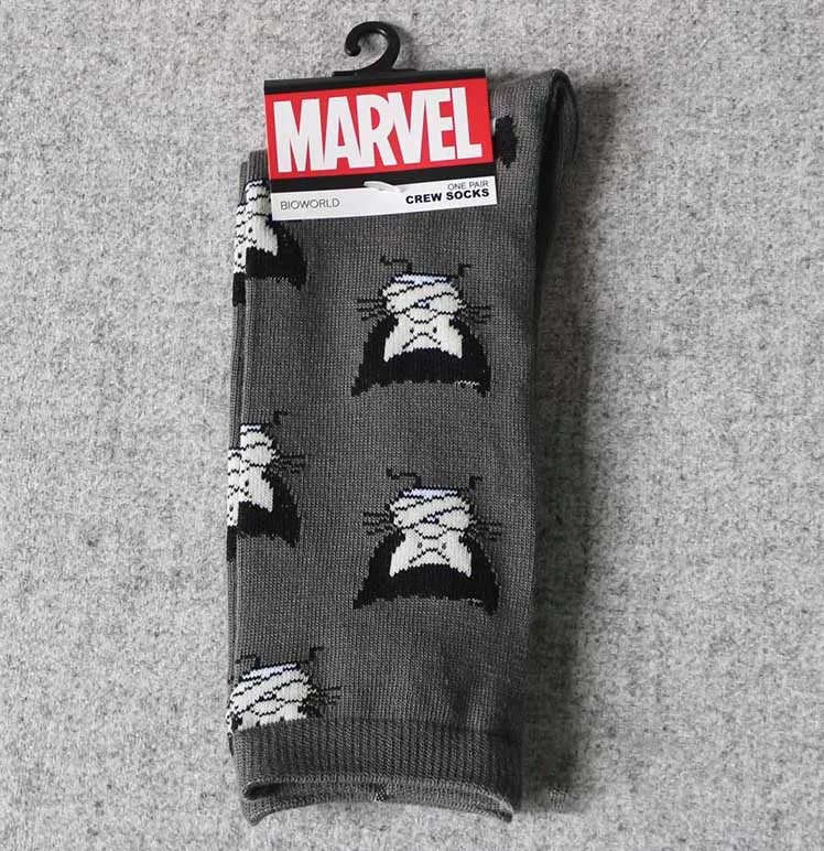 1 Герой комиксов Marvel General/Носки Теплые повседневные носки до колена с рисунком Железного человека Капитана Америки - Цвет: 1