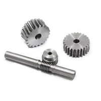 1 sets 1 5m metal worm gear with rod 35 teeth worm reduction gear ratio135 worm rod for diy accessory