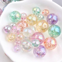 81012mm ab color round acrylic onion powder loose spacer beads for jewelry making diy bracelet necklace