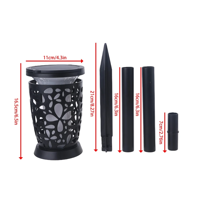 

96 Lamp Beads Solar Lights with Flickering Flame Solar Torches Lights Waterproof Hanging Flame Lanterns for Pathway Yard