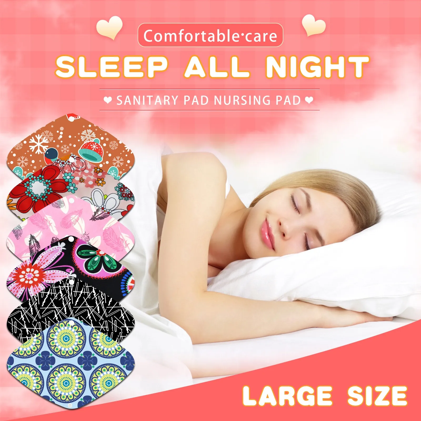 

1Pcs Reusable Pad Cotton Cloth Women Panty Liner Washable Menstrual Pad Mama Reusable Soft Washable Sanitary Towel Pad