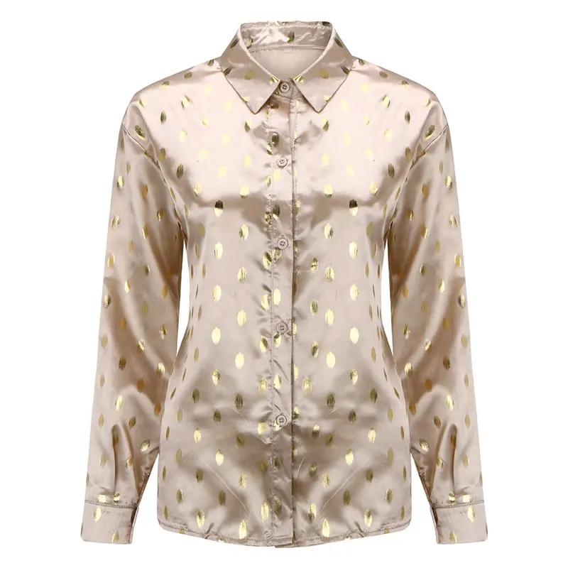 Корейская женская блузка с длинным рукавом и отложным воротником элегантная