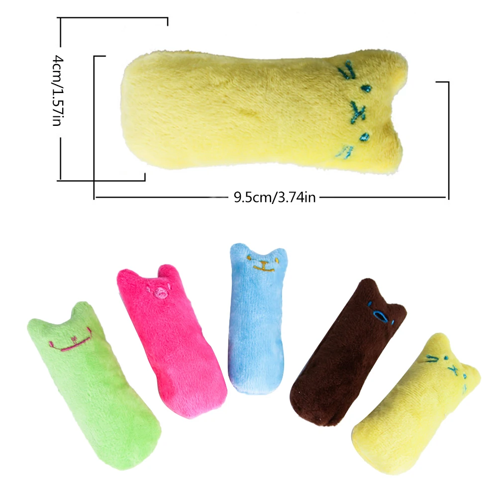 

5pcs Cat Chew Funny Toy Plush Catnip Dog Toys Funny Fleece Durability Chew Molar Toy Interactive Cat Pillow For Cats Dogs Kitty