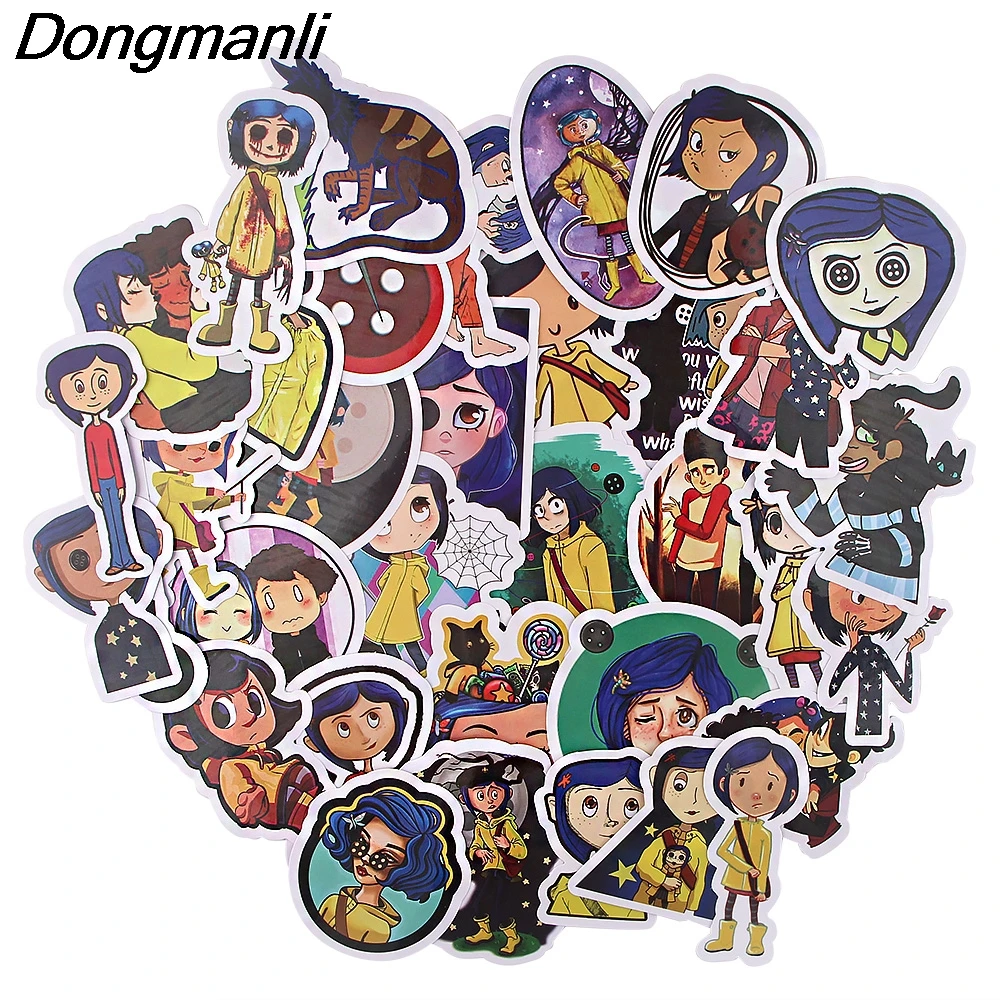 Наклейки фильмы BG156 Dongmanli 35 шт./компл. Coraline наклейки для детей на ноутбук