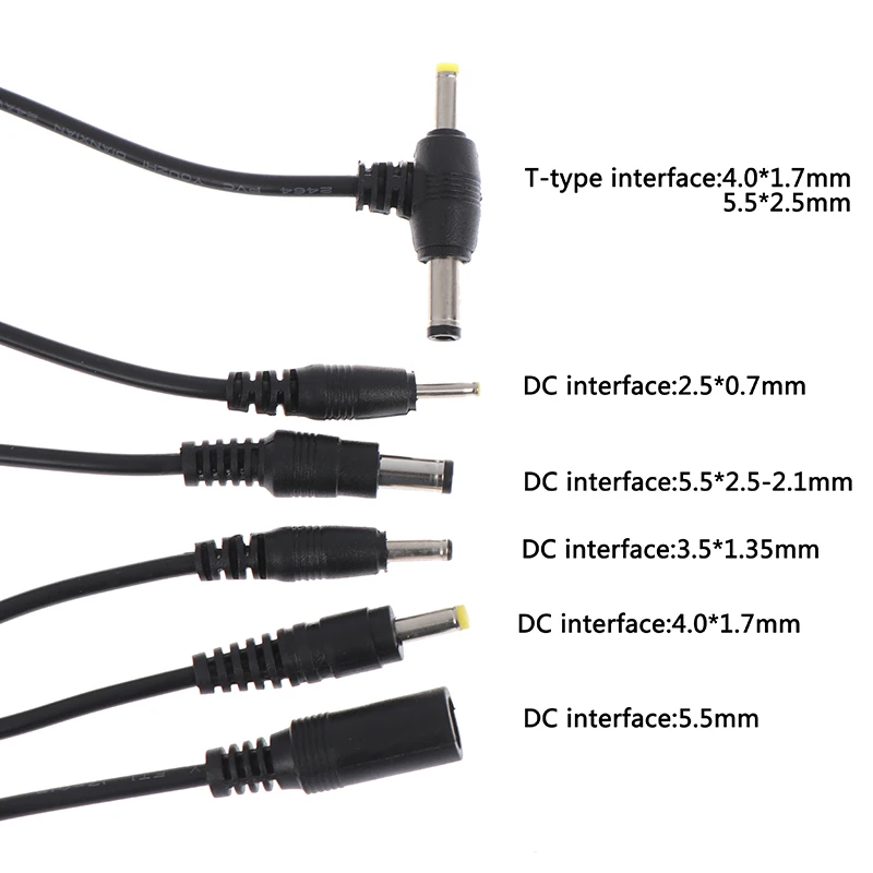 

High Quality Adapter Output Power Cord DC Male Plug Cable 2.5*0.7/3.5*1.35/4.0*1.7/5.5*2.1mm