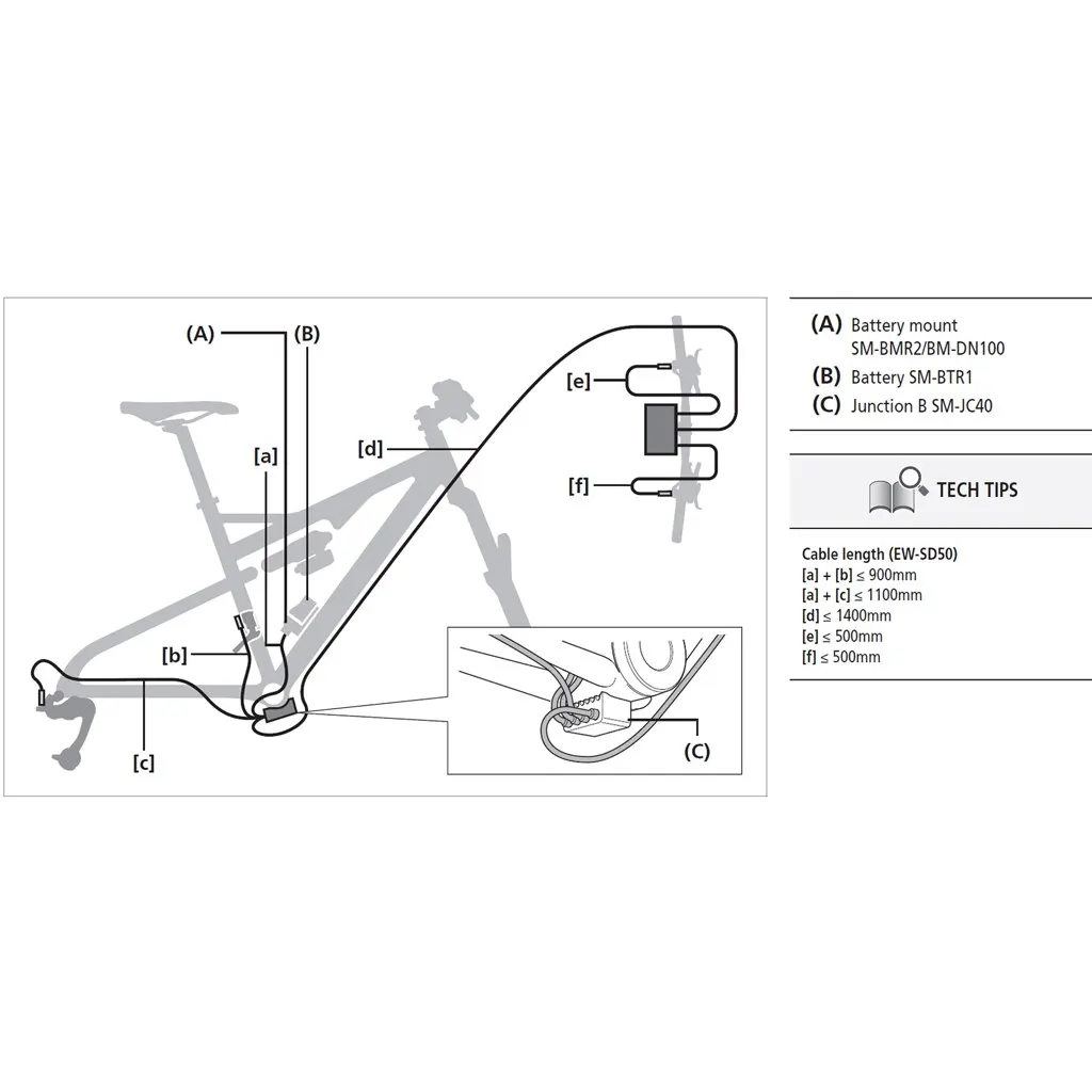 

Shimano Di2 DN110 BTR1 Internal Recharge Battery BT-DN110-A For XTR/Dura Ace/ Ultegra