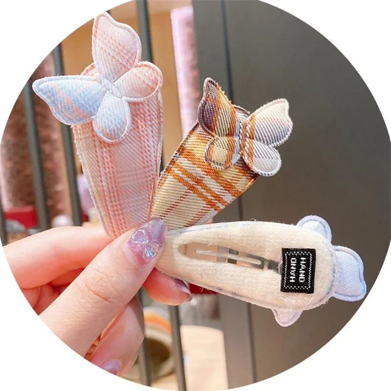 2021 Модные Элегантные Заколки в клетку с бантом для женщин и девочек детские