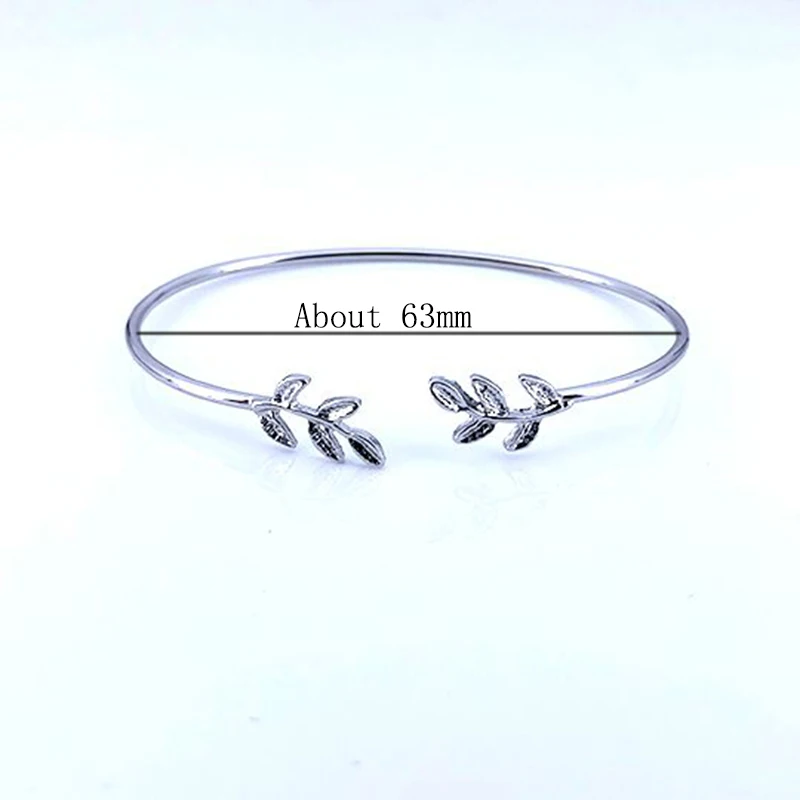 Простой браслет листок для женщин и девочек подарочные украшения милый
