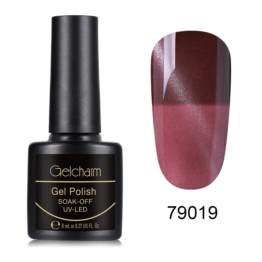 WBMY79019 Gelcharm 8 мл Магнитный Гелевый лак для Ногтей Стойкий винный красный кошачий глаз дизайн ногтей гель лак для маникюра отмачиваемый УФ светодиодный гель лак - Цвет: WBMY79019
