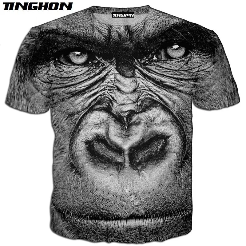 _ Новая мужская футболка с животными орангутан/обезьяна 3D принтом и женская