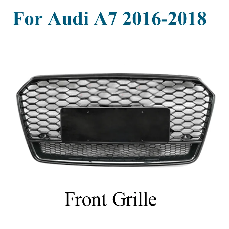 

Автомобильные автозапчасти решетка решетки для 2016 2017 Audi A7 Upgrade RS7 Стиль Бампер гонки решетка с логотипом