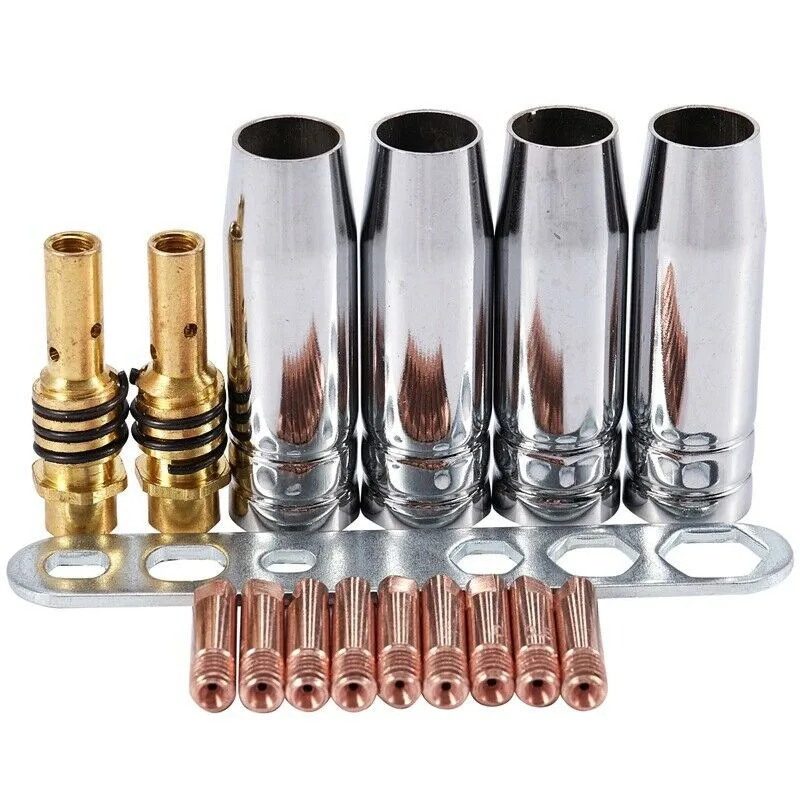 

17Pcs/Set 15Ak Mig/Mag Welding Nozzle Contact Tips 0.8X25Mm M6 Gas