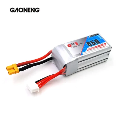 

GAONENG 650MAH 4S 14.8V 80C GNB for RC Helicopter FPV Drone MTD FPV Airplane