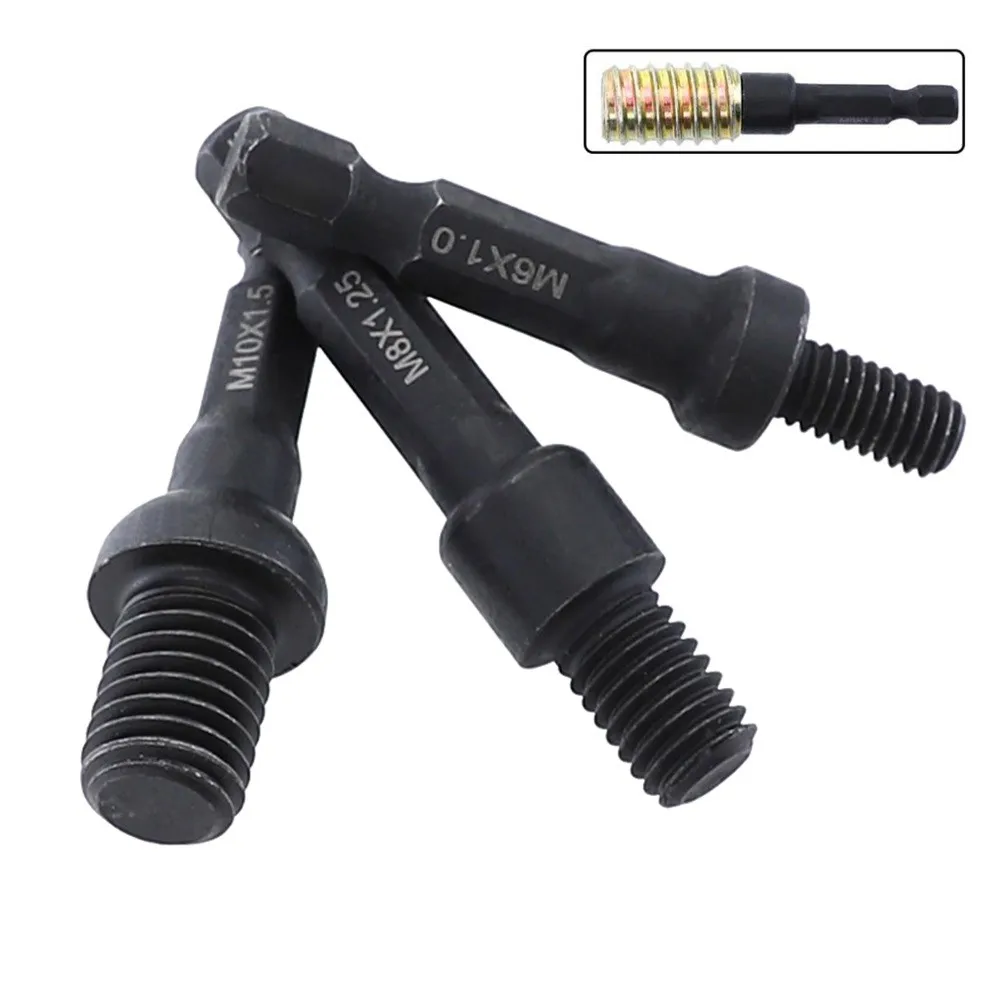 

6Pcs Cr-Mo Self-Tapping Socket Adapter Set For 6/8/10 Insert Nuts Or Hanger Bolt Hand Electric Drills