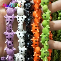 20pcslot cute cow ceramic beads for jewelry making necklace bracelet 19x16mm animal pattern beads accessories wholesale