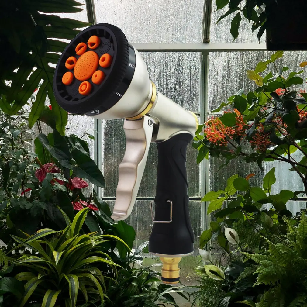 

9-Function Spray Nozzle Heavy Duty For Car Washing Garden Spray Watering Household Cleaning Spray Tool