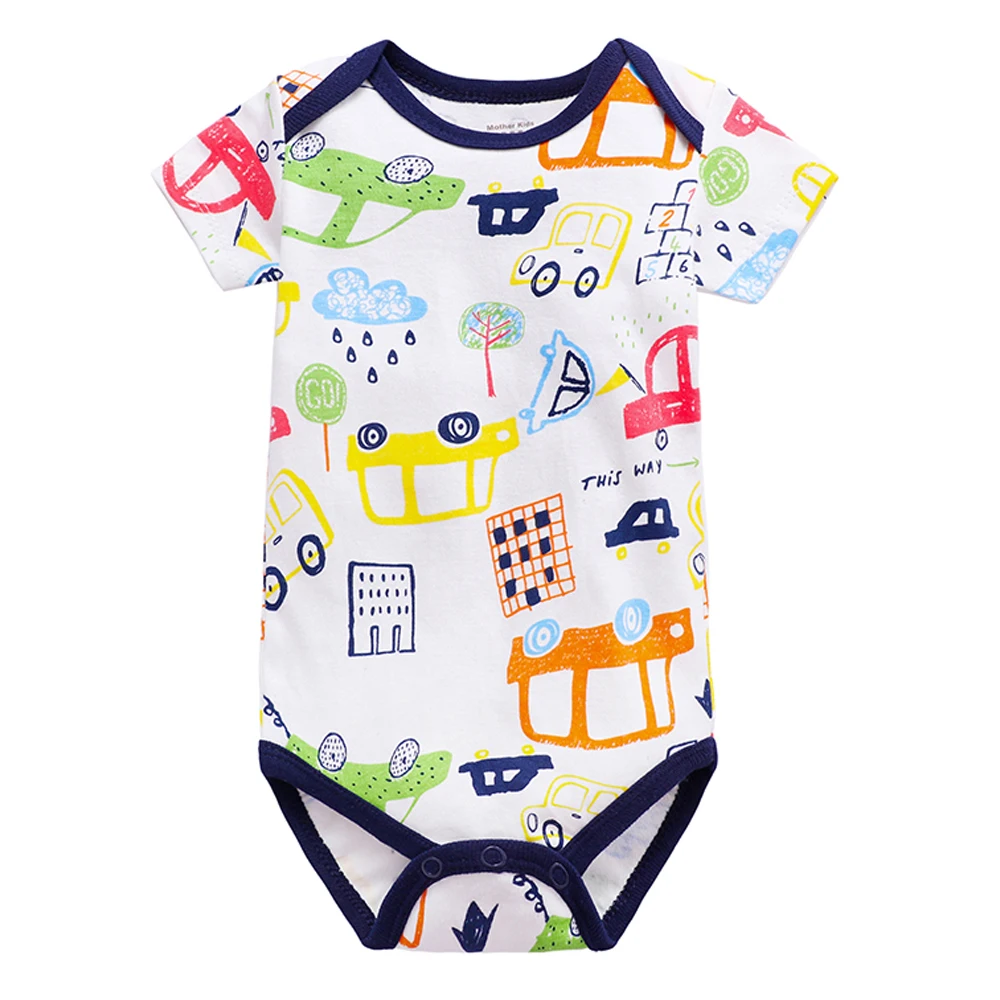 Хлопковый комбинезон для новорожденных с коротким рукавом на Возраст 3-24 месяца |