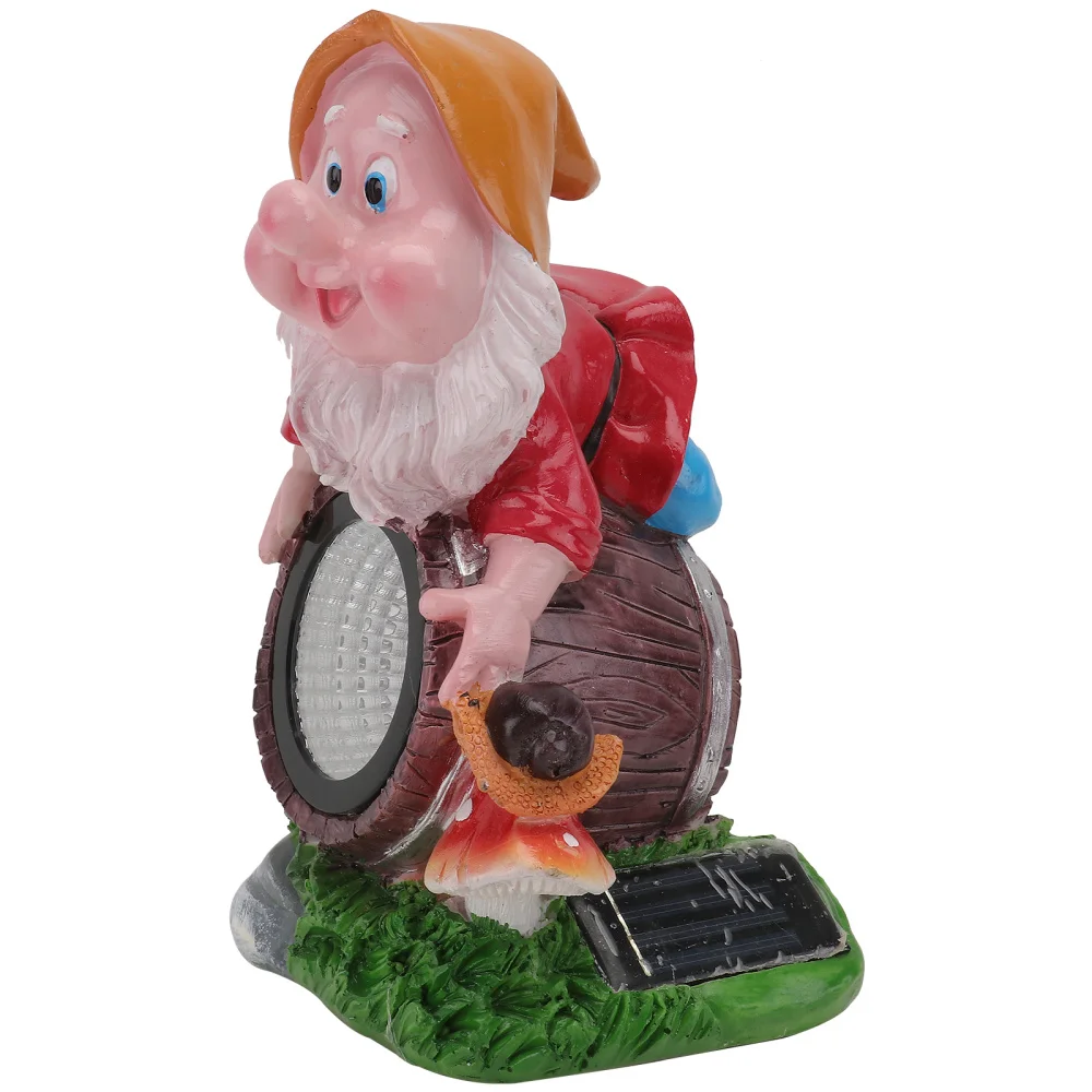 

1Pc Cartoon Mushroom Elf Shape Spotlight Solar LED Lamp Outdoor Resin Ornament