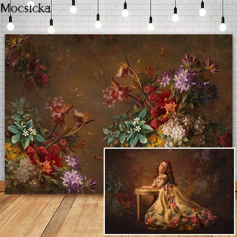 

Photography Floarl Hand Painted Texture Backdrop Newborn Kid Children Birthday Portrait Background Photo Studio Baby Shower Prop