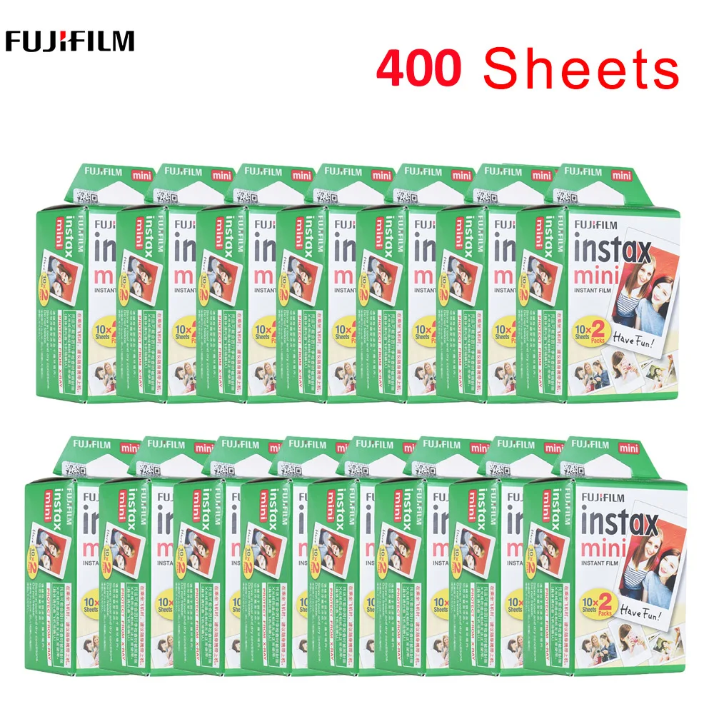 

400 Sheets Fujifilm Instax Mini Film Fuji Fujifilm Instax Mini 8 9 White Film for Fujifilm Instax Mini 7s/8/25/90/9 Wide Film