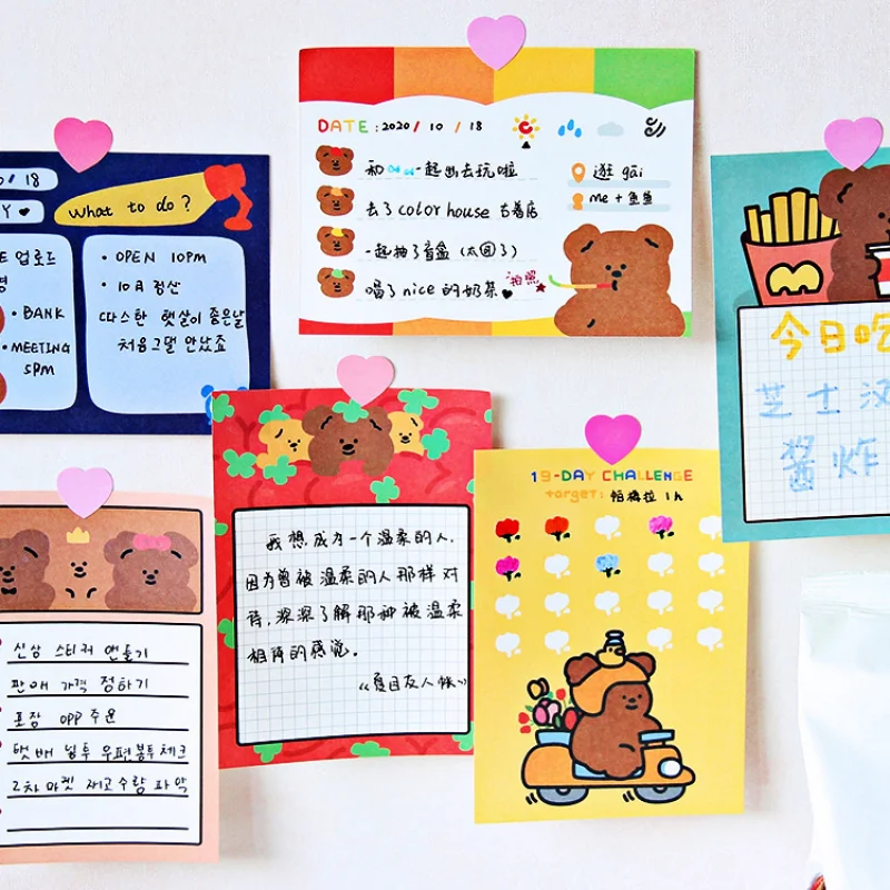 Мохамм 1 шт. милый медведь блокнот для записей студенческий справочник товары