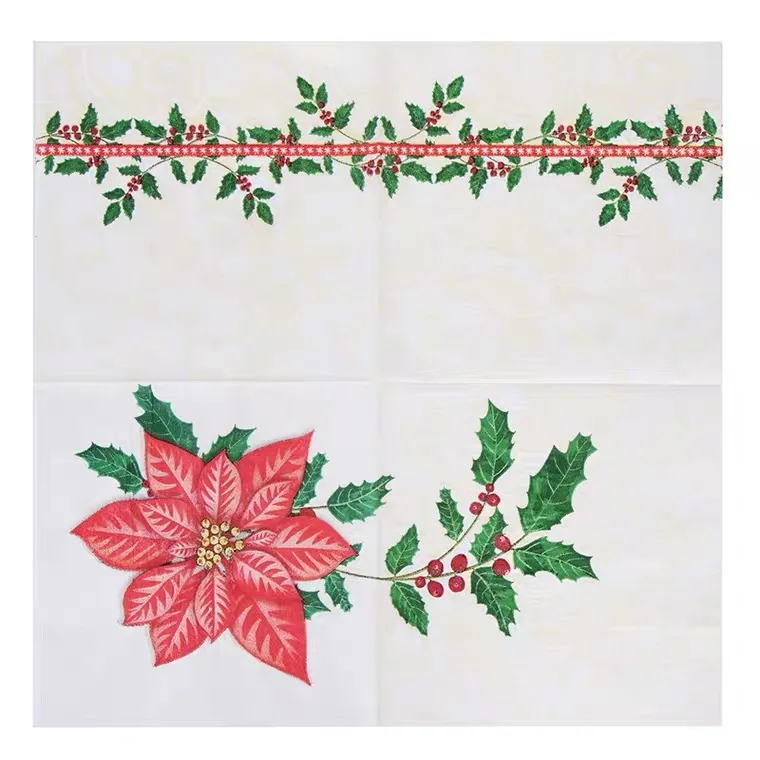 

10pcs 33*33cm Rose Fruit theme paper napkins serviettes decoupage decorated for wedding party virgin wood tissues