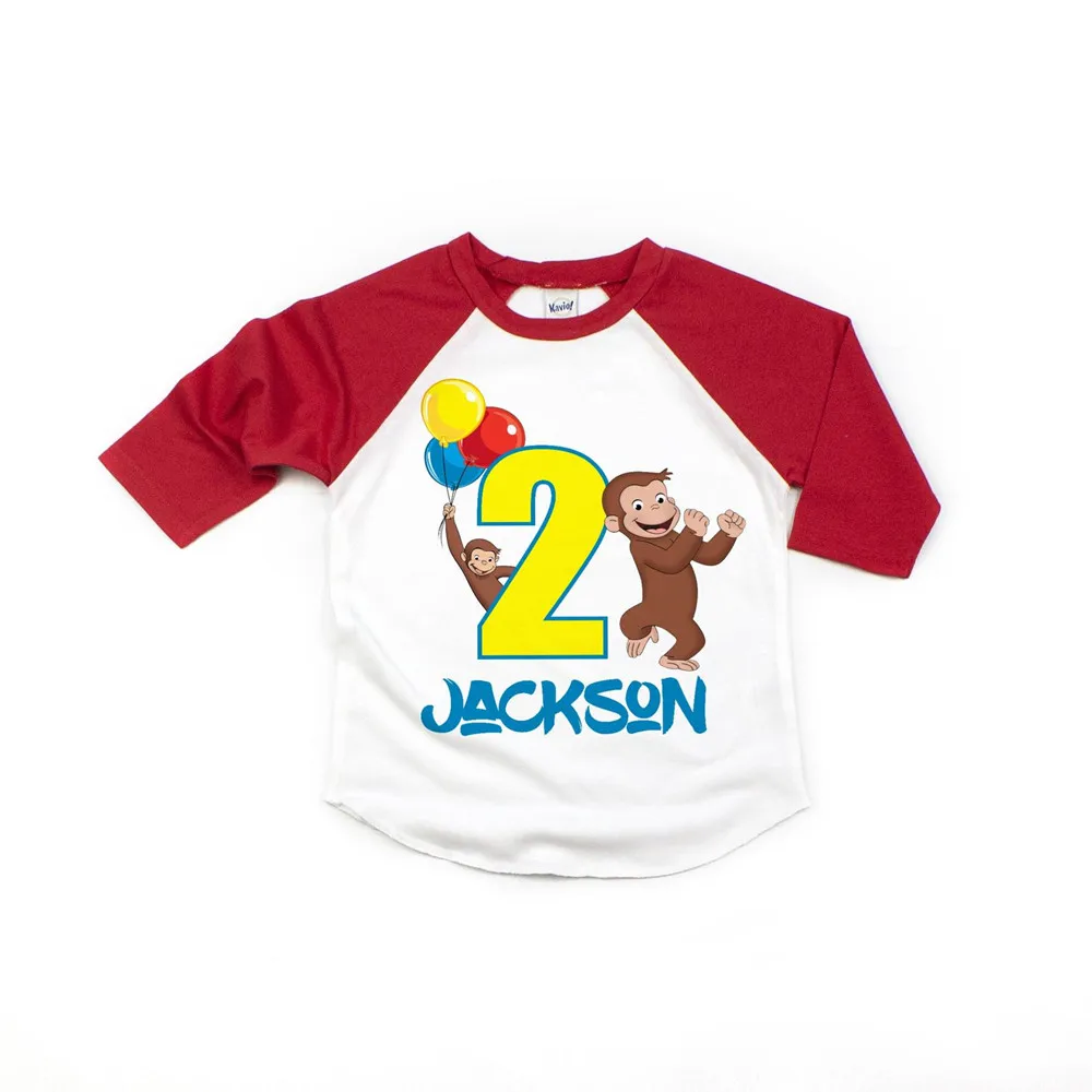 Custom curious birthday рубашка sorge im two shirt second George shirt|Сувениры для вечеринок| |