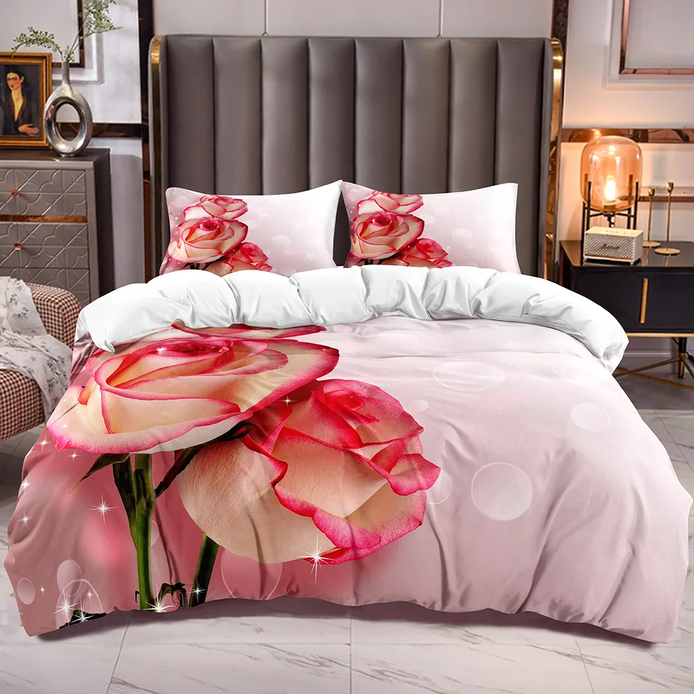 

Flowers Duvet Cover for Kids Comforter Cover Floral Pattern Botanical Bedding Duvet Cover Farmhouse Quilt Cover