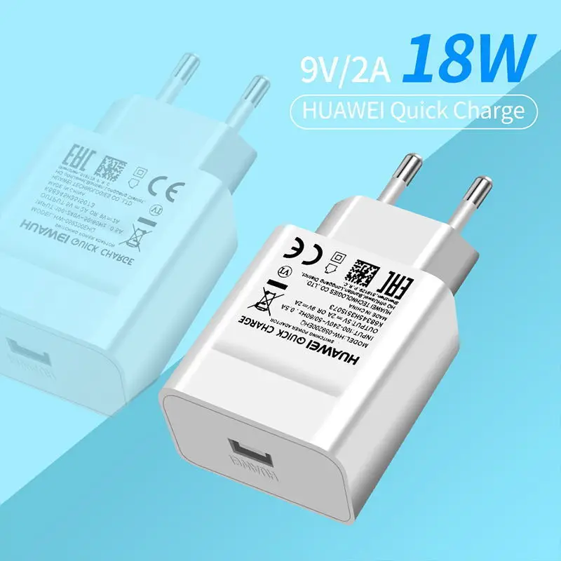 Быстрое зарядное устройство Huawei qc 2 0 18 Вт адаптер быстрой зарядки Usb C кабель для p20