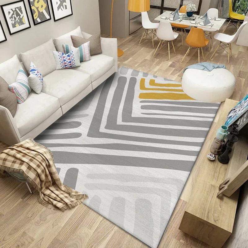 

Modern Geometric Printed Big Size Carpet Living Room Carpets for Bedroom Floor Hall Decorative Rug Washable Rectangle Large Rugs