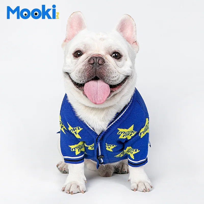 

Mookipet Personalized Pet Cat Dog Clothes for Small Dogs Fluorescent Stars Dog Cat Sweater Chihuahua Sphynx French Bulldog