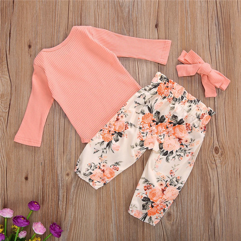 Детская одежда для маленьких девочек однотонная Цвет с О-образным вырезом