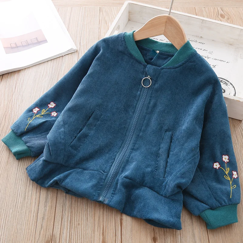 Menoea/Новая Осенняя ветровка с галстуком-бабочкой Детская верхняя одежда вышивкой