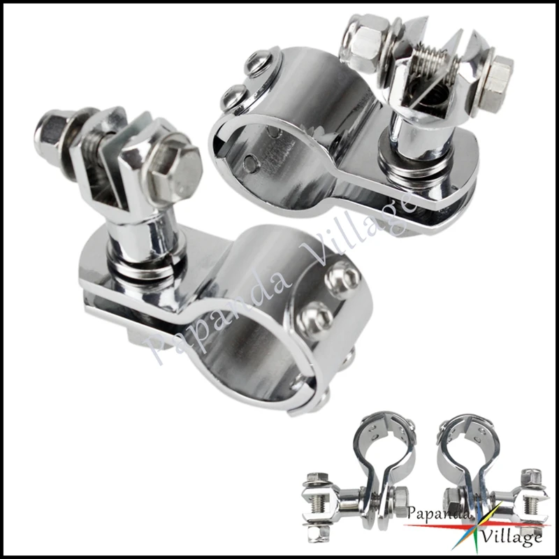 Адаптер для подножки мотоцикла мужской хромированный 1 1/4 дюйма | Автомобили и