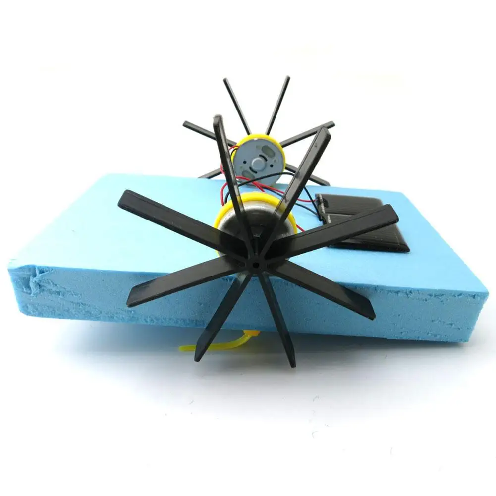 Нет DIY Солнечная весло лодка научная игрушка солнечная сборка пластик корабль