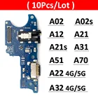 10 шт. USB зарядный порт док-станция зарядное устройство Соединительная плата гибкий кабель для Samsung A02 A02S A12 A21 A21S A31 A51 A70 A71 A22 A32 4G