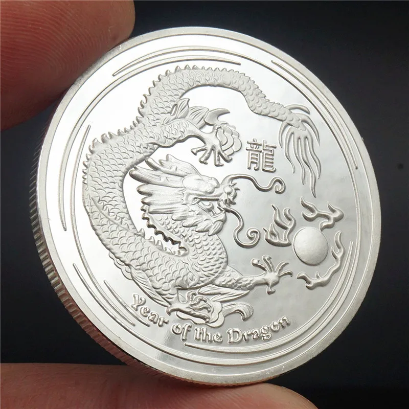 

Zodiac Year of The Dragon Tuvalu 2012 Commemorative Coins Silver Specie