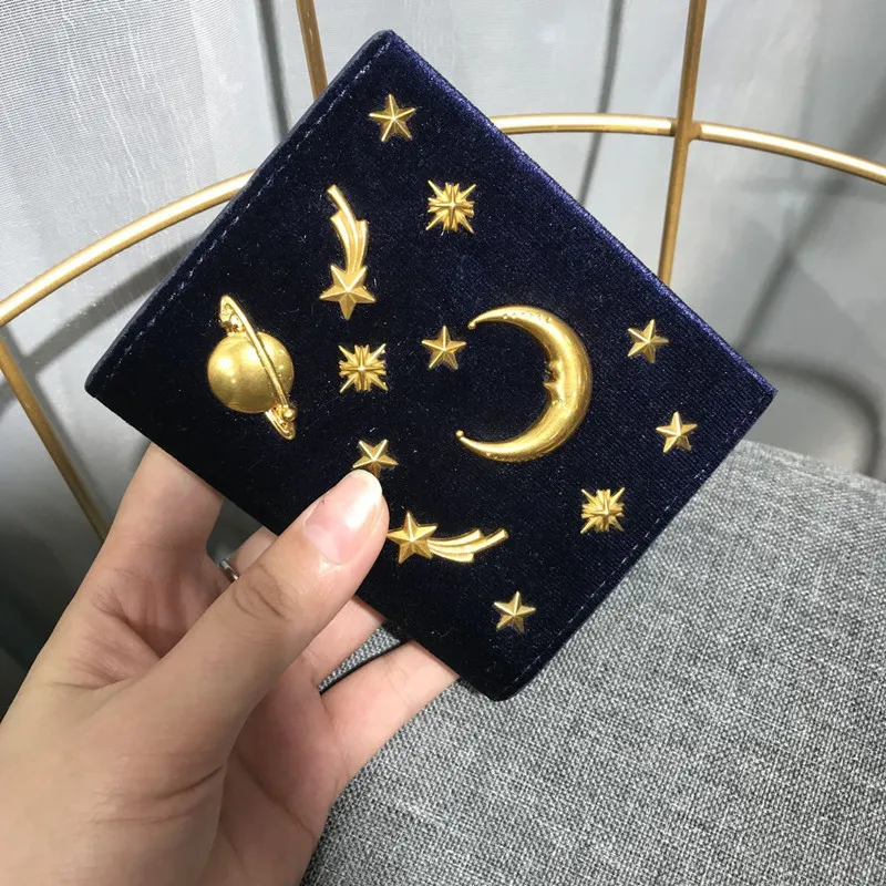 Trong Moon and Star Astrology кошелек модный космический Универсальный велюровый для денег