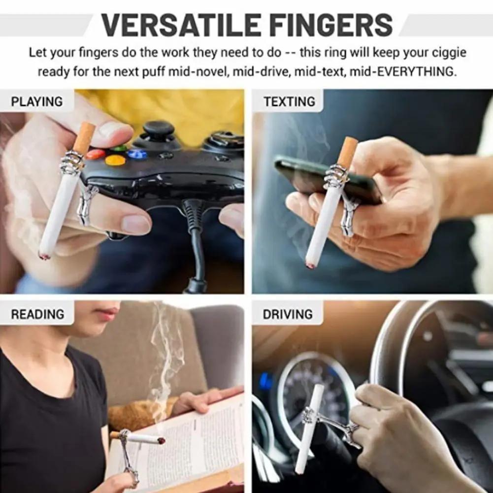 

Smoking Accessories Metal Ring Holder Practical Portable Products Holder Hand Finger Clamp Home Cigarettes Daily R4K0