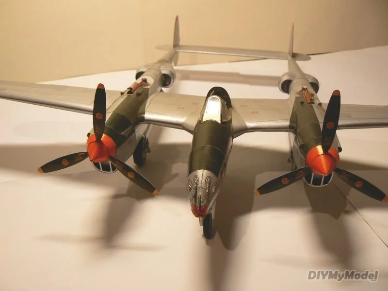 DIYMyModeI-rompecabezas de juguete hecho a mano para ni&ntilde;os, juguete de p-38j, caza rel&aacute;mpago, bricolaje-1