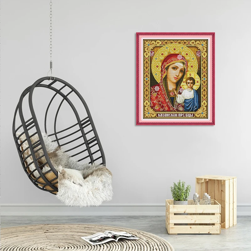 Joy Sunday комплект для святых мам и сыновей Иисуса христианского принта крестиком