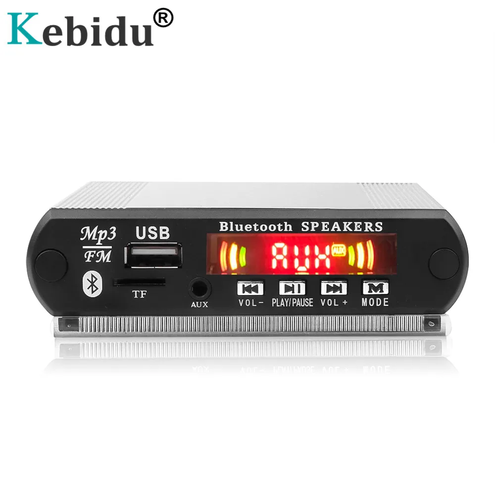 Плата Bluetooth декодера KEBIDU с алюминиевым корпусом 12 В Поддержка USB/TF/FM|MP3-плееры| |
