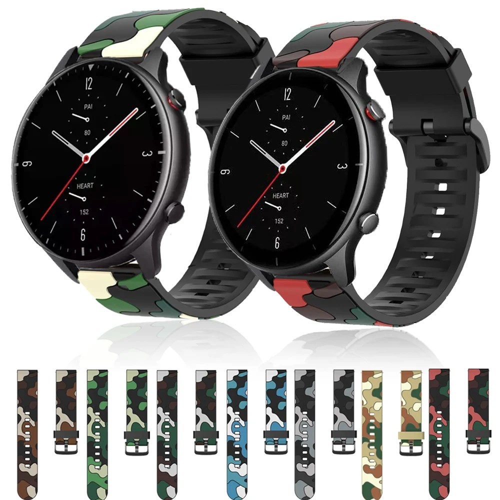 

Ремешок силиконовый для Xiaomi Amazfit GTR 2 2e, браслет для смарт-часов Huami Amazfit Stratos 3, GTS GTR2