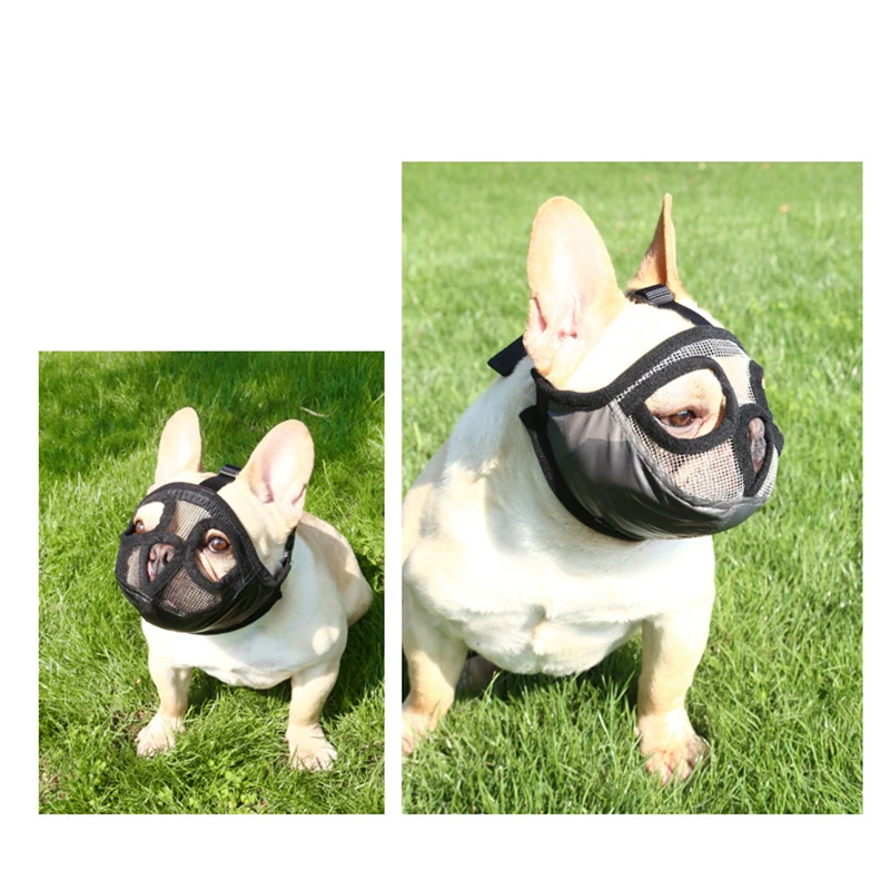 Короткие мордочки для питомца собаки регулируемая дышащая сетка Французский