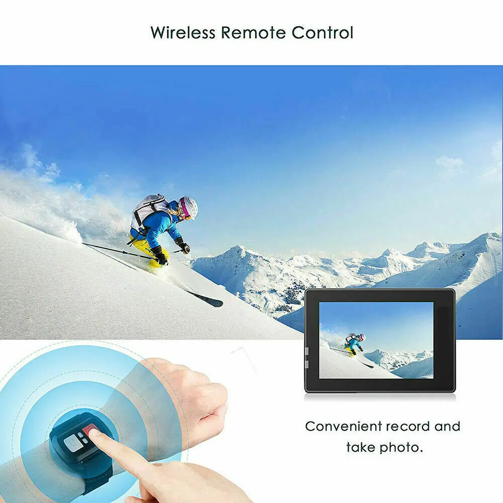4K Wifi Экшн камера Full HD 30m Водонепроницаемая спортивная видеокамера DVR шлем