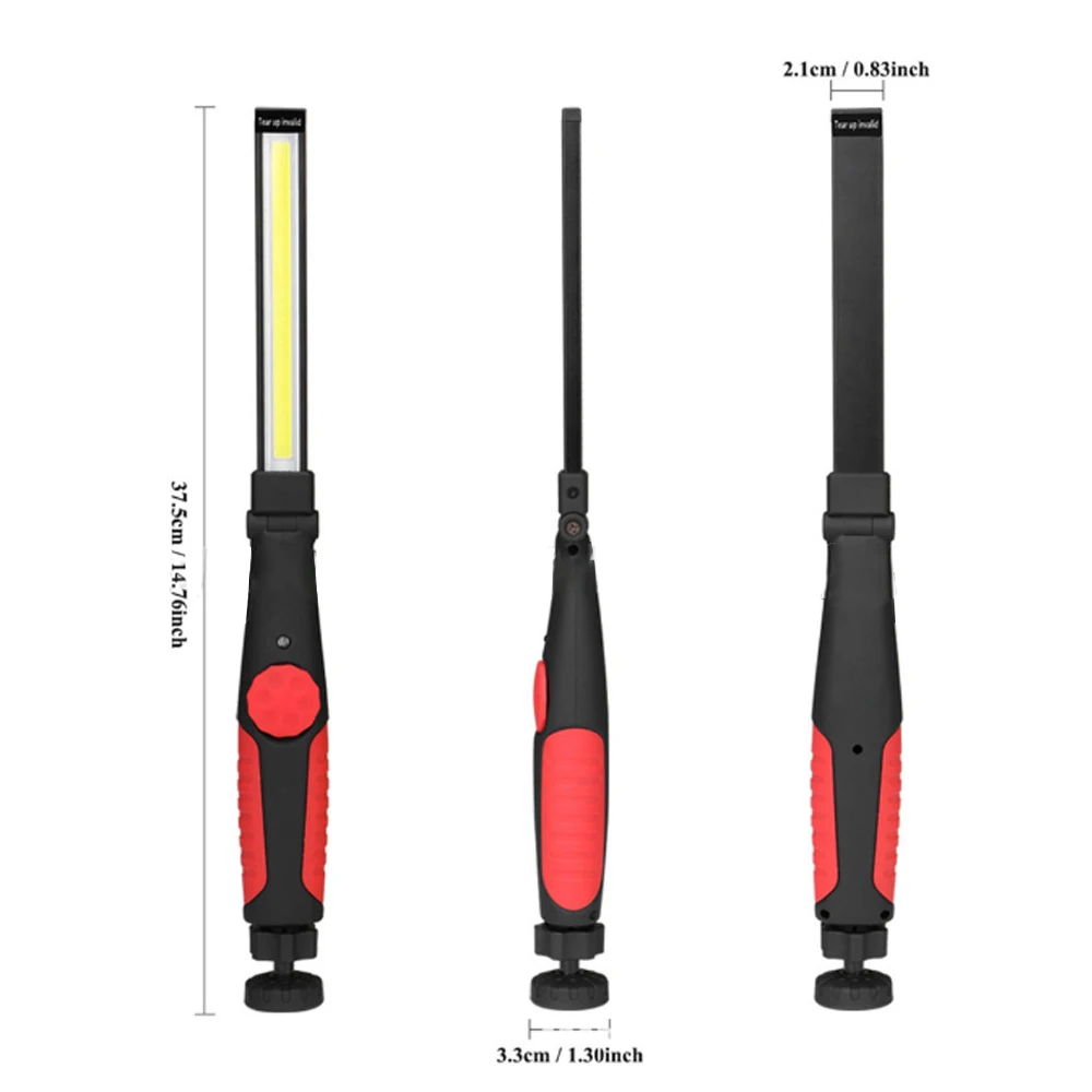 Портативный фонарь светодиодный магнитный USB перезаряжаемый COB фонарик крючок