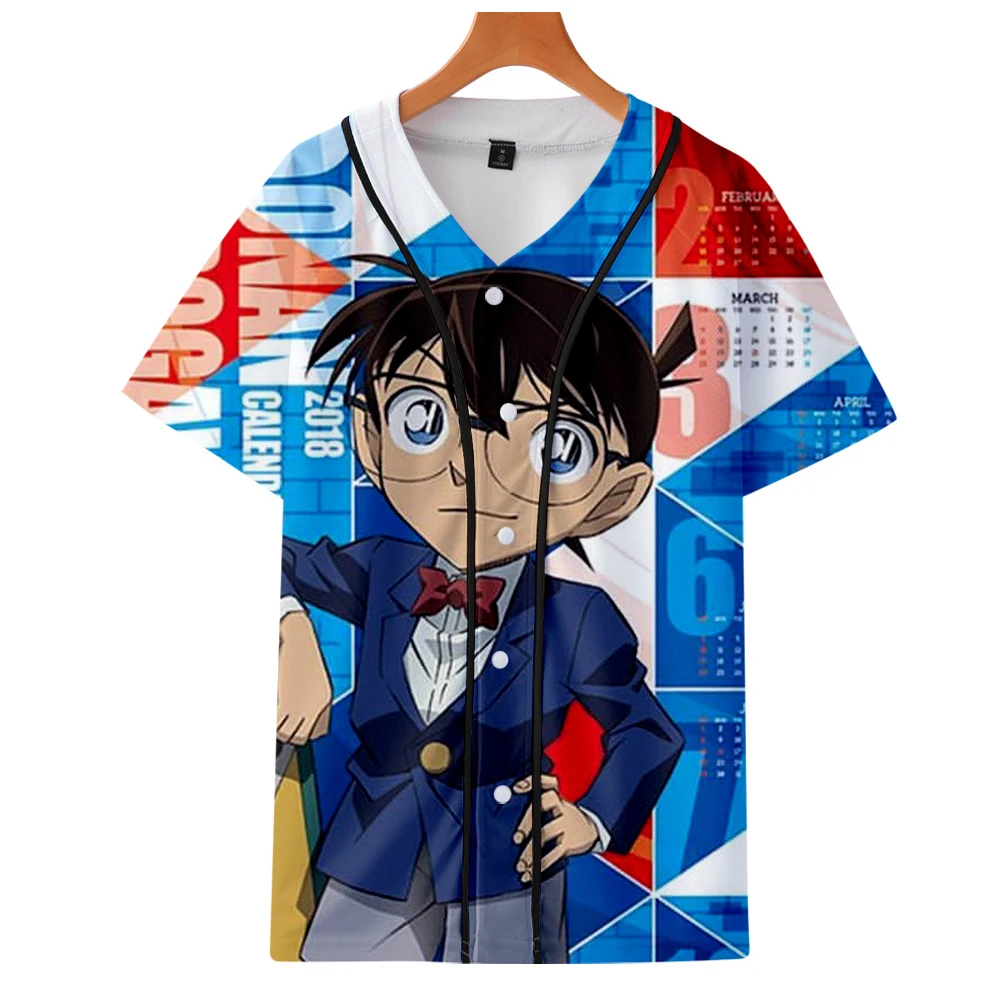 Conan 3D печатных бейсбольные футболки для женщин/мужчин мода лето короткий рукав