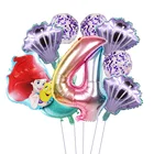 Мультфильм холодного сердца , ручалочкой Ариэль принцессы шарик из фольги в форме 32-дюймовый цифровой гелий Globos День Рождения вечерние украшения детский игрушечный детский душ